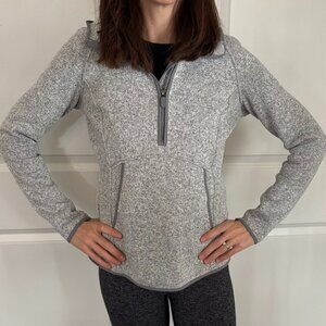 lululemon athletica running pullover heathered grey size 6